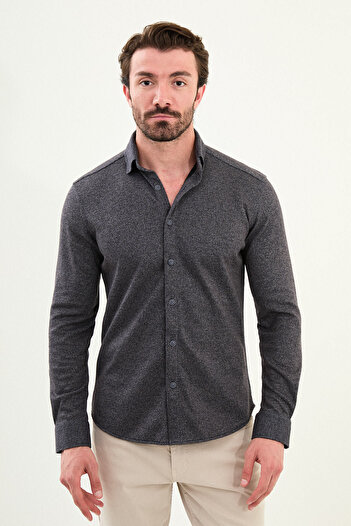 Mcr Cămașă pentru bărbați în carouri slim fit, negru-camel - 27094.25K