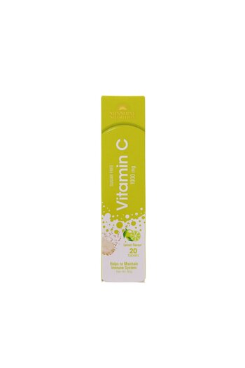 Sunshine Nutrition Vitamin C 1000mg Lemon Effervescent – 20 Tablets, Boost Immunity
