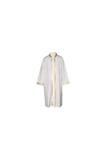 BERAT Cübbe - Imam's Robe - Prayer Robe - Cream Color - Size 3 - Striped Model - Prayer Clothing -