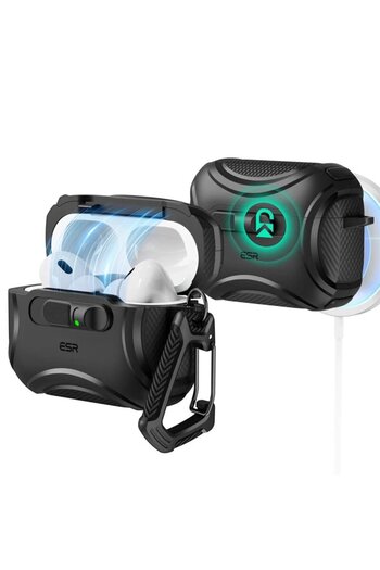 ESR Apple AirPods Pro 3 Cyber FlickLock HaloLock Case, Black