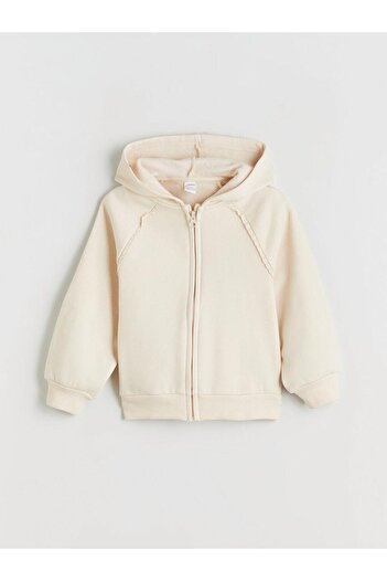 LC Waikiki Hooded Girl's Zippered Sweatshirt (W5)
