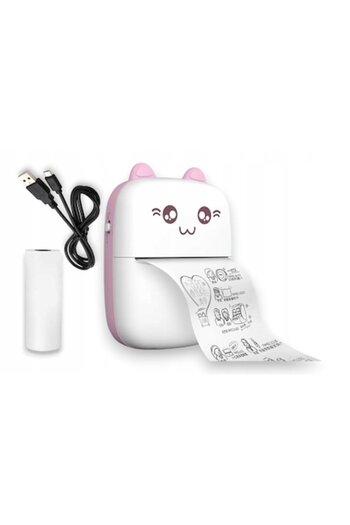 Lewer Mini thermal printer Lewer, Bluetooth, set with USB cable, 11x8x3.5cm