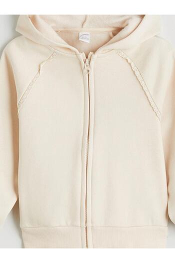 LC Waikiki Hooded Girl's Zippered Sweatshirt (W5)
