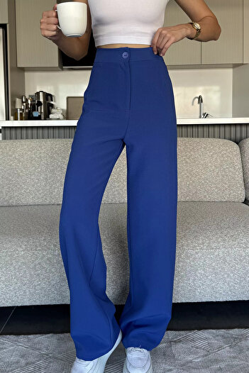 julude Saksmavisi Women's Wide Leg Fabric Trousers