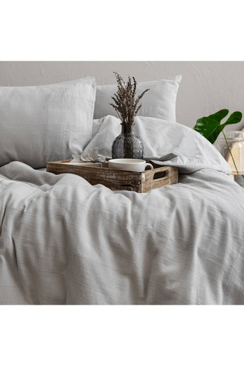 Schafer Home Etamine Cotton Çk Bedding Set 4 Pieces-Grey
