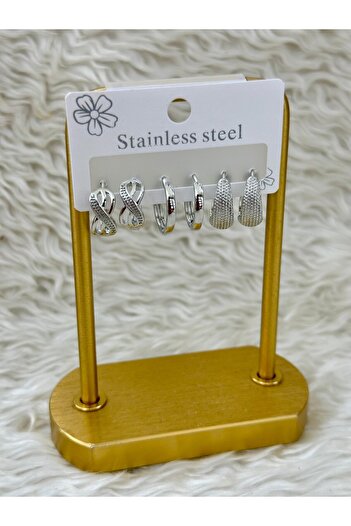 BY YASİN TOPÇU ♾️ ✨   Endless Sparkle – Set of 6 Silver Steel