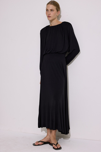 Manuka Drape Skirt Black