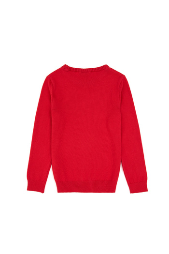 U.S. Polo Assn. Girl's Red Crew Neck Basic Sweater 50316808-Vr171