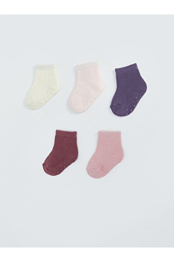 LC Waikiki Basic Baby Girl Towel Socks 5-Piece Set (W5)