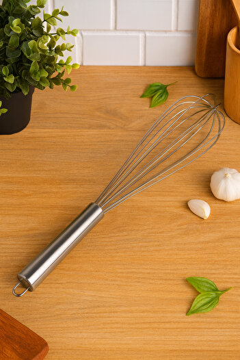 Çavdar Group Stainless Steel Whisk 30cm Practical Egg Sauce Mixer Whisk