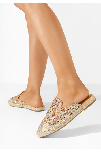 B T Shoes mules κλειστα μπροστα Nathaly χρυσο