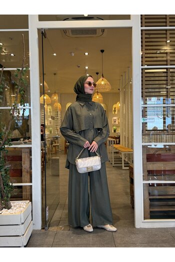NS Moda Hijab September Set Khaki-Model 545