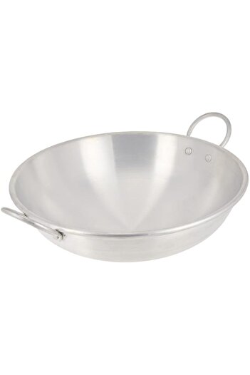 Generic Raj Aluminium Kadai Cooking Pot, 38 Cm, RKWK14, Indian Kadai , Stir Fry Pan , Deep Cooking Pot , Wo