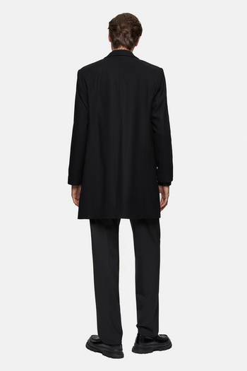 Tween Slim Fit Siyah Palto