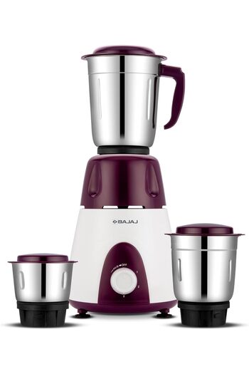 Bajaj Rex Mixer Grinder 500W|Mixie For Kitchen With Nutri-Pro Features|3 SS Mixer Jars For Heavy Dut
