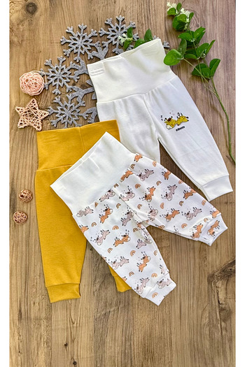 CemBebe 3-Pack Baby Pants Seasonal Triple Bottom Pants for Babies