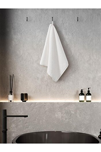 Karna Home Pure White Microcotton Mora Towel