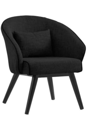 Generic Chair from Enzone for living room, bedroom, and home office, with curved backrest, thick padding, si