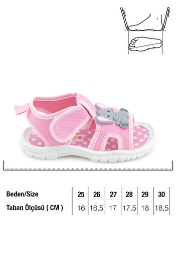 GEZER Girl's Ankle Velcro Adjustable Pvc Comfortable Flexible Sole Daily Sandals