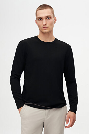 Tween Slim Fit Siyah Kazak
