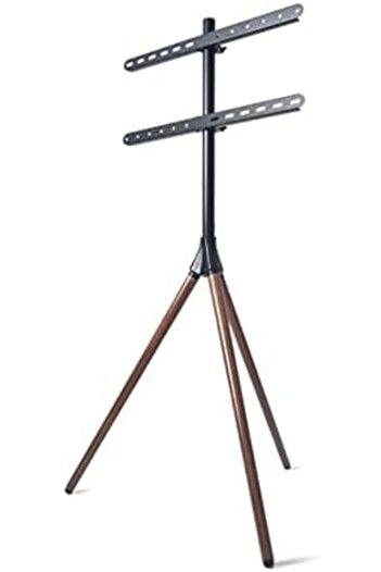HAMOOD TV SA Studio-Style Freestanding TV Stand with Tripod Legs for Screens 32-65 Inches, Adjustable Height