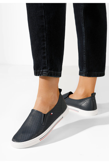 B T Shoes Tmavě modré dámské polobotky Saphira