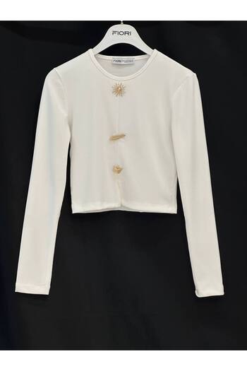 FioriModa Drapeli Long Sleeve Blouse with Sun Protection Accessories