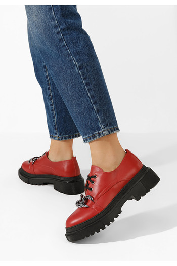 B T Shoes Women's casual shoes Vorea red leather