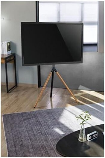 HAMOOD TV SA Hamood Wooden Adjustable Tripod TV Stand with Tilt for Flat Screens 45-65 Inches LED LCD Plasma HAM-