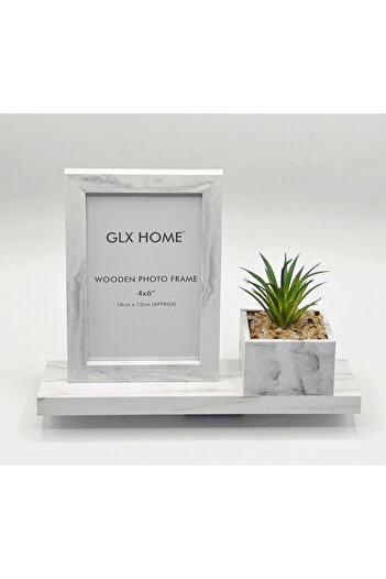 Galaxy Home Decorative Wooden Flower Table Picture Frame Cream