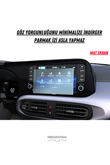UniqAnatolia Hyundai I10 2022-2023-2024 Navigation and Multimedia Compatible Matte Screen Protector