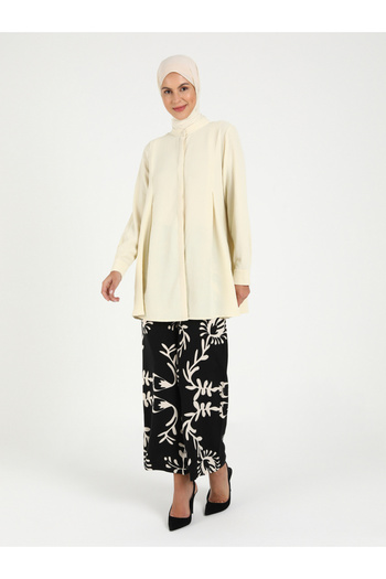 Por La Cara By Styli All-Over Print Elastic Waistband Trousers