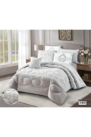 Red Rose Luxurious 7-piece bridal bedspread *made of soft-patterned jacquard fabric for comfort and elegance for your room, size 230*250