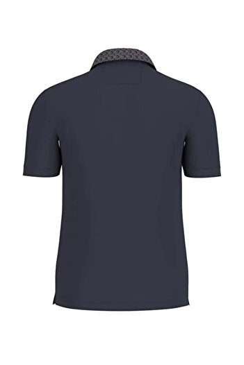 Guess Чоловіча темно-синя футболка-поло Slim Fit Lyle M5YP60K7O64-G7V2