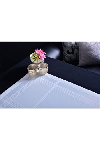 LİLYHOBBYLAND Kaneviçe Başlangıç Seti Serusse 45x120 cm Masa Örtüsü + 24 Renk İp + Kasnak + İğne + Dergi
