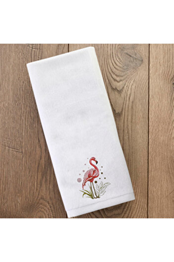 Ursa Flamingo Embroidered Decorative Kitchen and Bathroom Towel 30X50