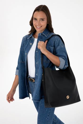 U.S. Polo Assn. Women's Black Shoulder Bag 50317825-Vr046