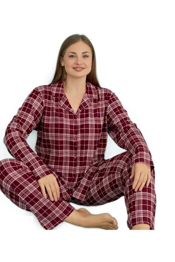 bipamuk Plus Size Women's Suede Winter Pajama Set Isabella Conti Design Comfortable Home Wear Gift