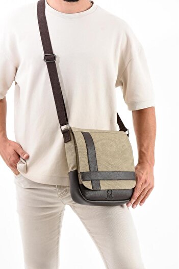Baginn Canvas Fabric Tablet Bag Men's Messenger Bag 27*23 cm Crossbody Shoulder Bag