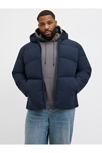 Jack & Jones Jack Jones Jjglobal Puffer Jacket Pls Ανδρικό μπεζ παλτό μεγάλου μεγέθους 12283873-06