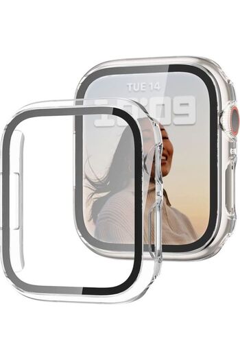 Techshare Protective Case With Screen Protector For Apple Watch series 7 41mm Clear