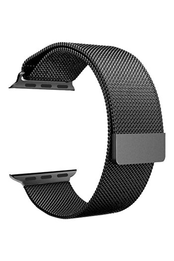 Generic Stainless Steel Milanese Loop Band For Apple Watch 42/44/45mm Black