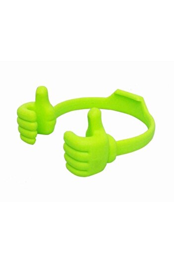 Generic Silicone Thumb OK Design Stand Holder For Mobile Phones And Tablets Green
