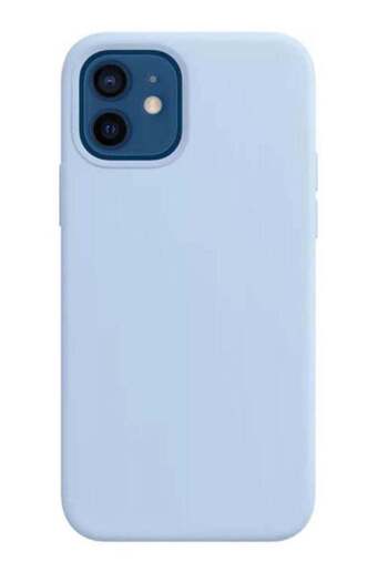 Generic Flexible and modern silicone case for iPhone 14Plus sky blue color