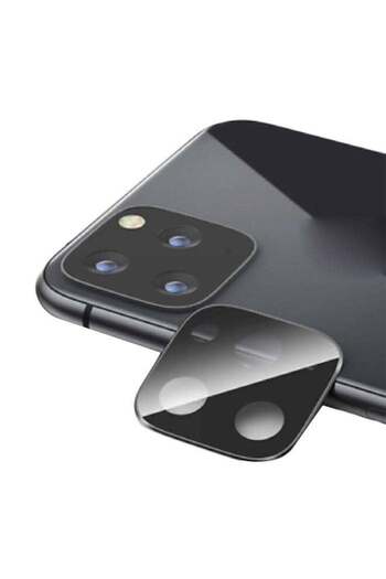 Generic واقي عدسة الكاميرا من قطعتين لهاتف iPhone 11 Pro Max أسود