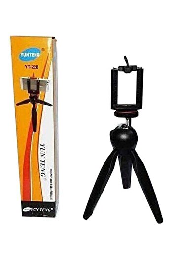 Yunteng Tripod Stand With Phone Holder Black/Red