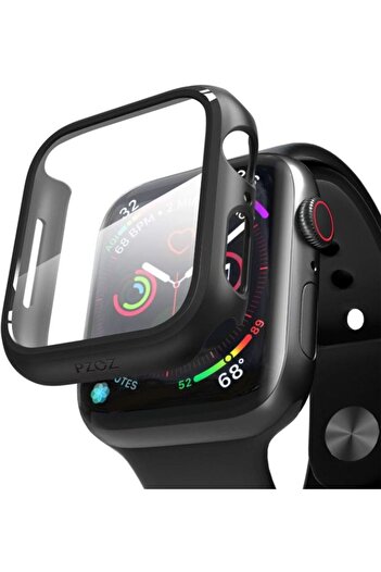 Generic Protective Plastic Smartwatch Case With Screen Protector For Apple Watch Series 4/5 Clear/Bl
