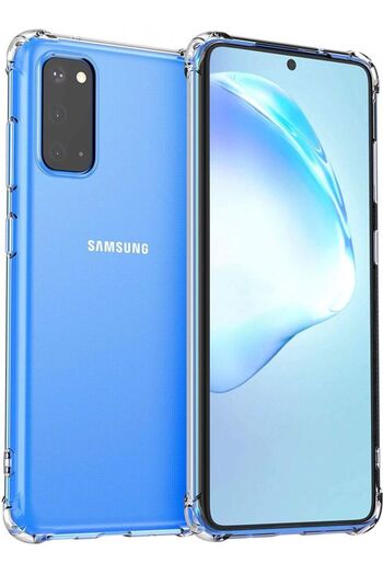 Generic Silicone Back Cover With Edges Protectors For Samsung S20 Plus Clear
