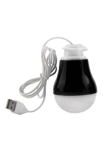 Universal Portable LED Bulb USB Light Reading Lamp White/Black