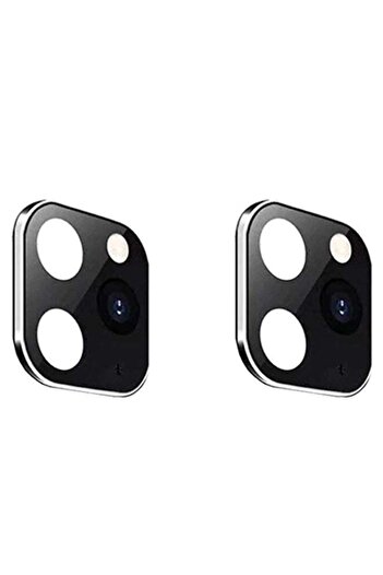 Margoun 2-Piece Apple iPhone X Change To Apple iPhone 11 Pro Lens Cover Set Black/Silver